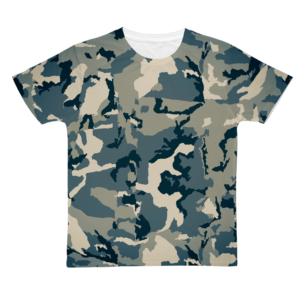 211INC Mens Green Camouflage Adult T-Shirt - 211 INC