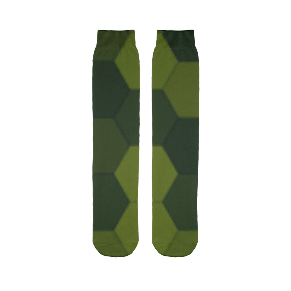 211INC Green Hexo Printed Tube Sock - 211 INC