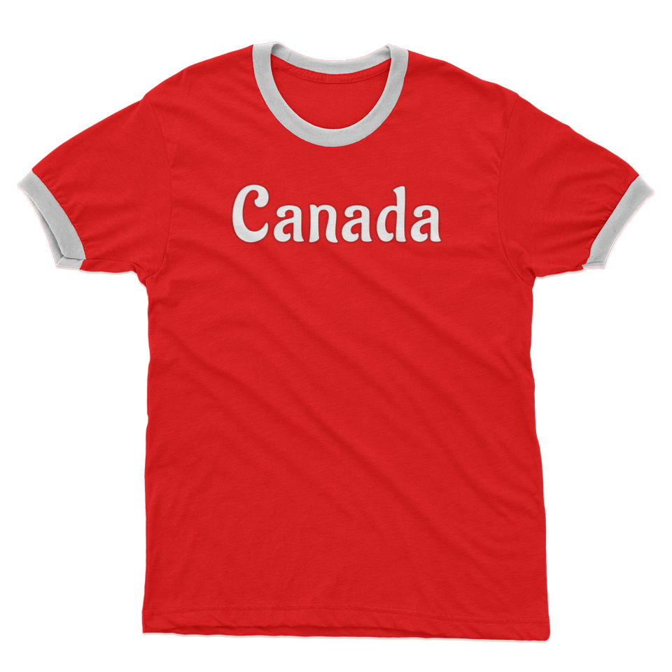 211INC Men's Canada Red Ringer T-shirt