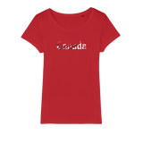 211INC Womens White lettered Organic Jersey T-Shirt