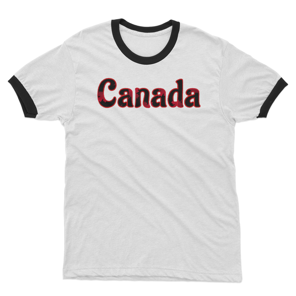 211INC Men's Red Leaf Letter Ringer T-Shirt