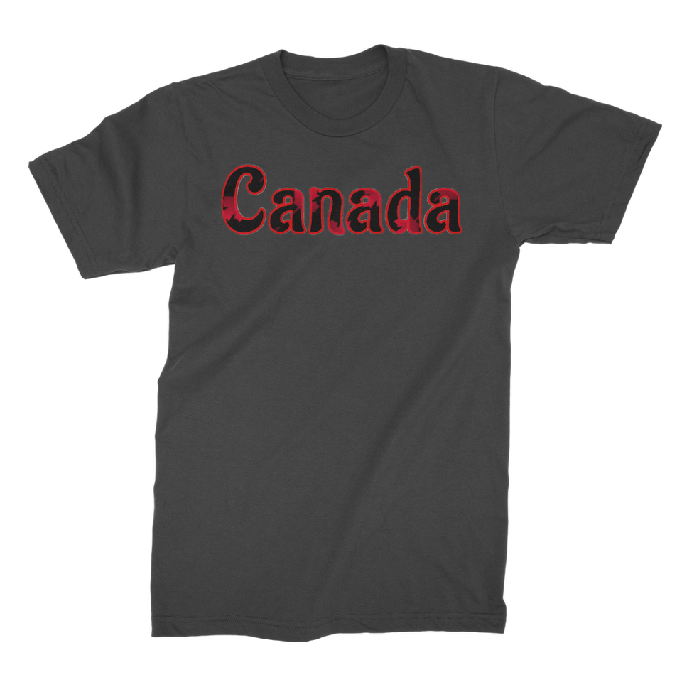 211INC Men's Red Leaf Lettering Premium Jersey Men's T-Shirt