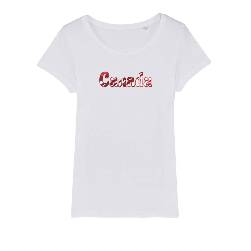 211INC Womens White lettered Organic Jersey T-Shirt