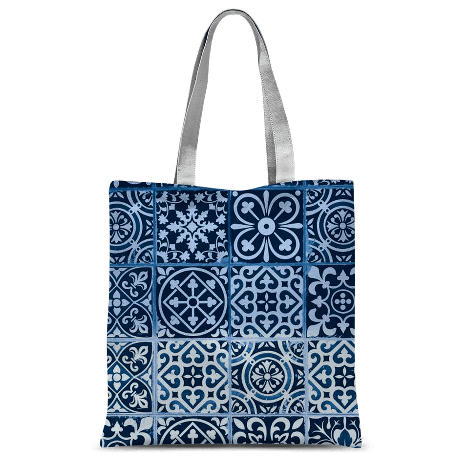 211INC Blue Patterned Classic Tote Bag - 211 INC