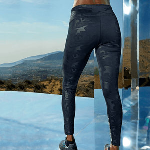 211INC Women's  Performance Black Camo Leggings - 211 INC