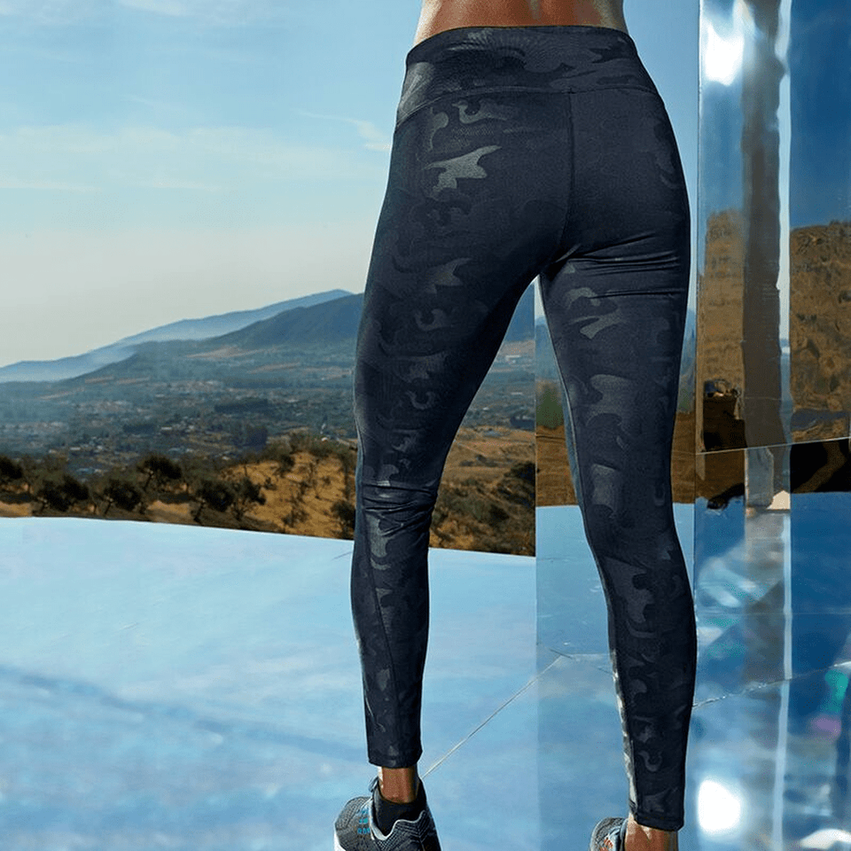 211INC Women's  Performance Black Camo Leggings - 211 INC