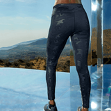 211INC Women's  Performance Black Camo Leggings - 211 INC