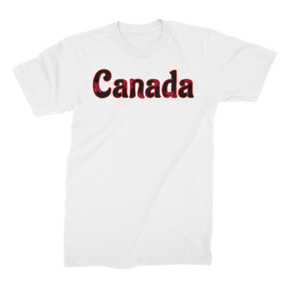 211INC Men's Red Leaf Lettering Premium Jersey Men's T-Shirt