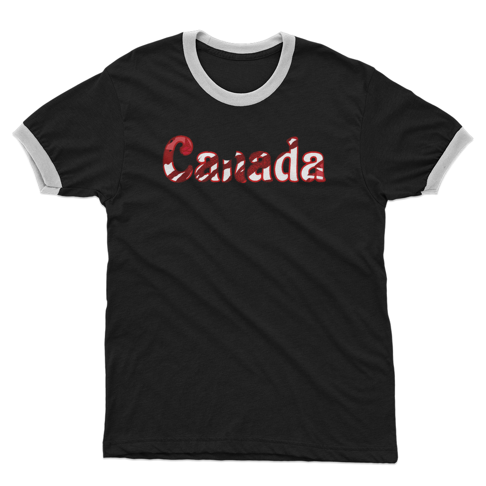 211INC Mens Windowed Canada Ringer T-Shirt