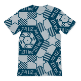 211INC Mens Teal/Grey Logo S/S T-Shirt - 211 INC