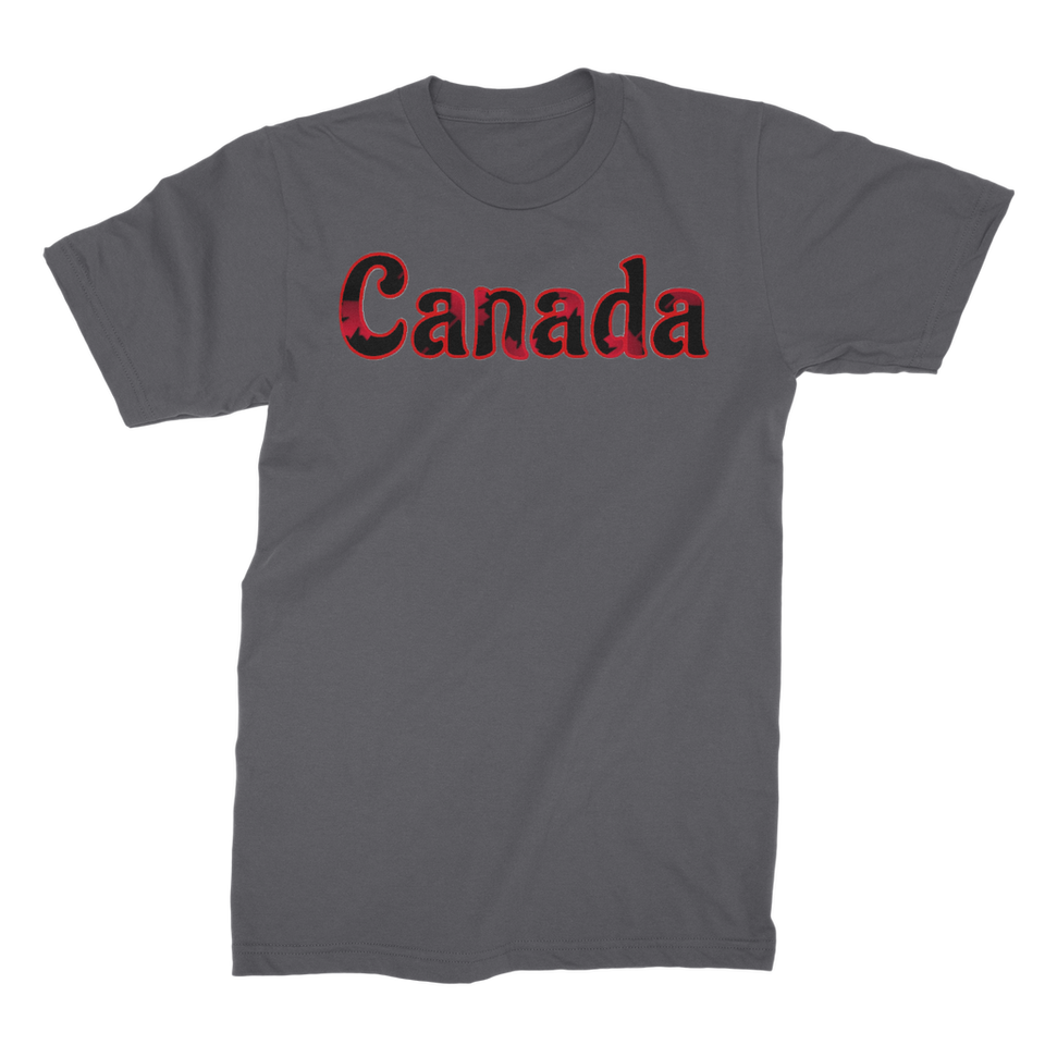 211INC Men's Red Leaf Lettering Premium Jersey Men's T-Shirt