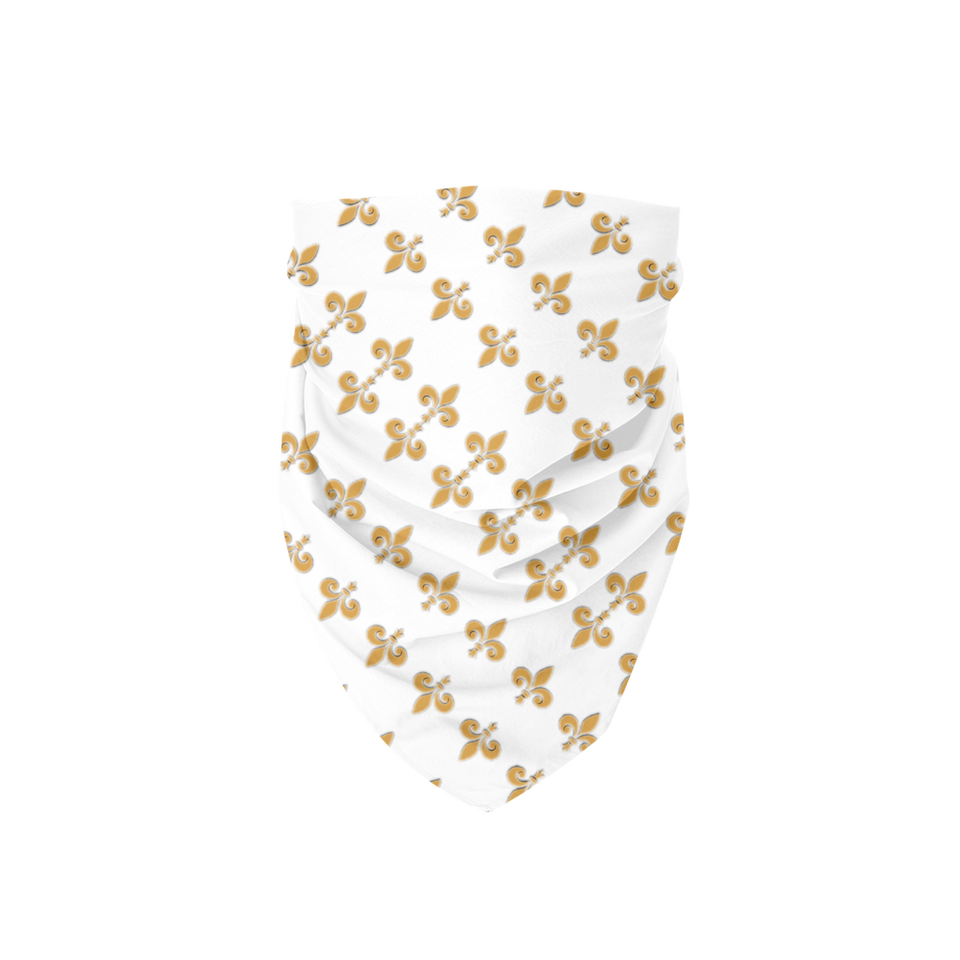 211INC Gold Fleur White Bandana