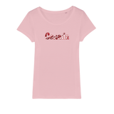 211INC Womens White lettered Organic Jersey T-Shirt