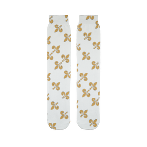 211INC Gold Fleur Sublimation Tube Sock