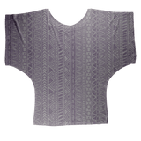 211INC Purple Roads Printed Batwing Top - 211 INC