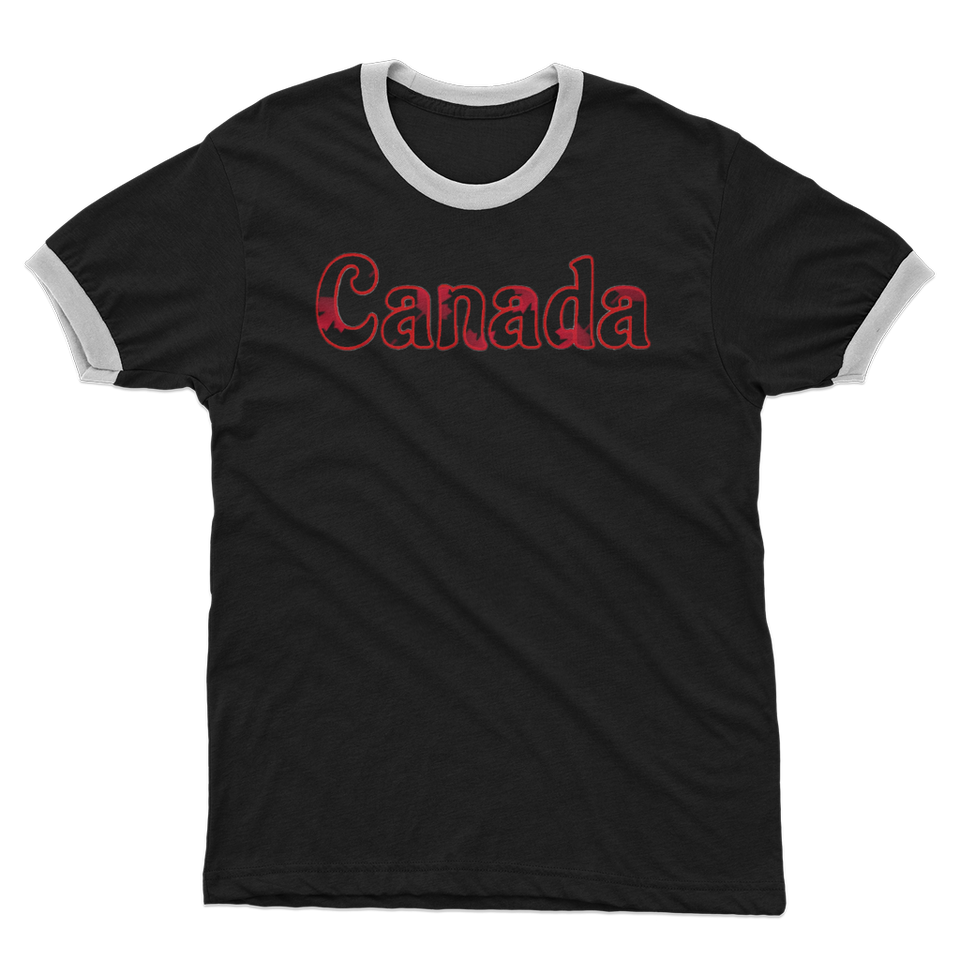 211INC Men's Red Leaf Letter Ringer T-Shirt