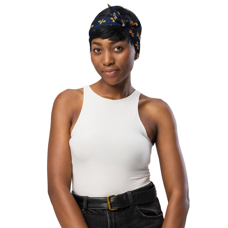 Two Eleven All-over Navy/Gold bandana