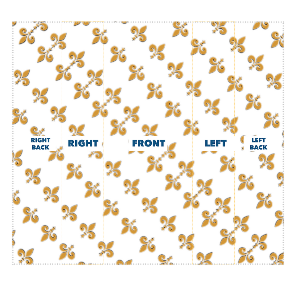 211inc Gold Fleur White Neck Gaiter
