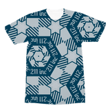 211INC Mens Teal/Grey Logo S/S T-Shirt - 211 INC