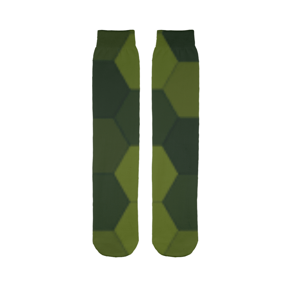 211INC Green Hexo Printed Tube Sock - 211 INC