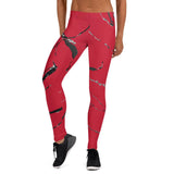 211INC Womens Red Marble Leggings - 211 INC