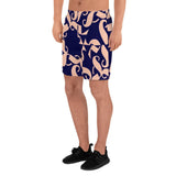 211INC Men's Spoken Word Blue/Salmon Long Shorts - 211 INC