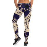 211INC Womens Blue/Tan All Over Print Leggings - 211 INC
