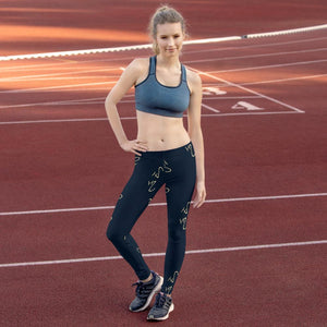 211INC Womens TriLogo Navy Leggings - 211 INC