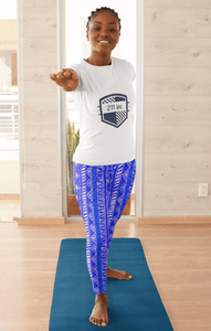 211INC Womens Royal Blue Tribal Leggings - 211 INC