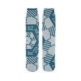211INC Teal/Grey Logo Printed Tube Sock - 211 INC