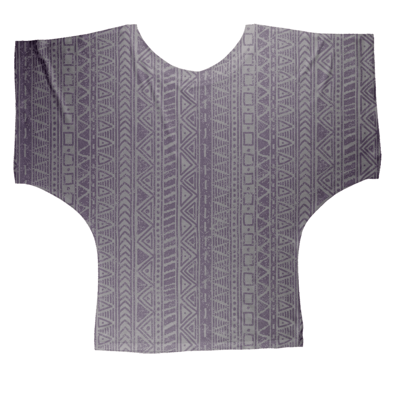 211INC Purple Roads Printed Batwing Top