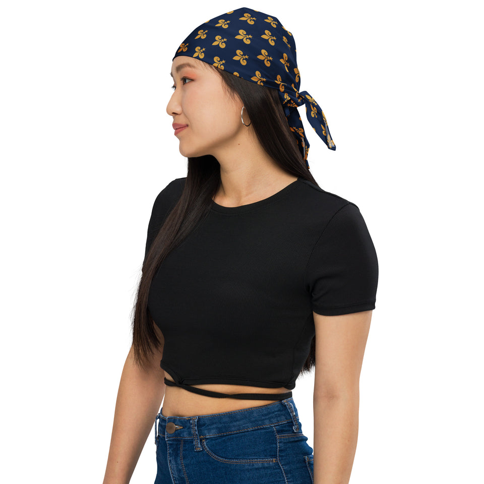Two Eleven All-over Navy/Gold bandana