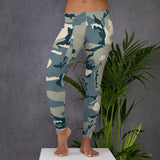 Womens Green Camouflage  Leggings - 211 INC